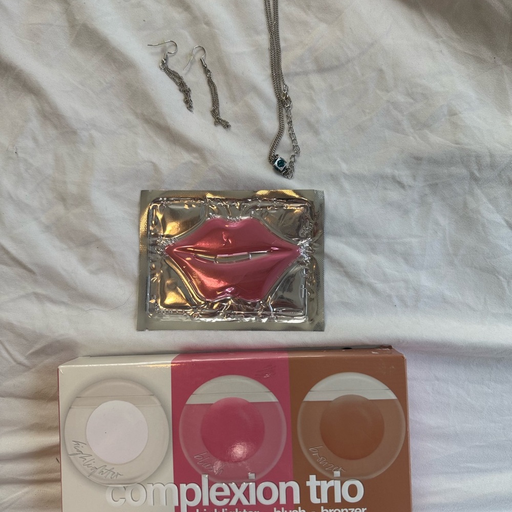 Jewelry Set,  Complexion Trio Makeup Set, and Lip Mask